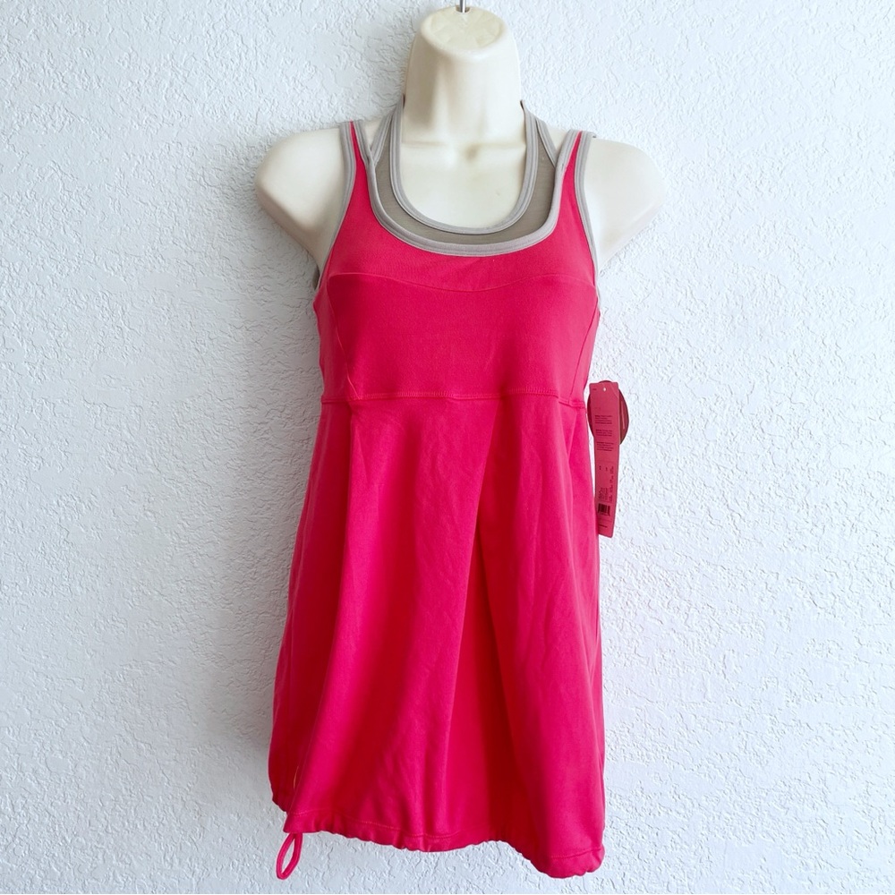 NEW Lole Pink Ella Athletic Tank Top Built-In Shelf Bra Camisole XS Low Impact